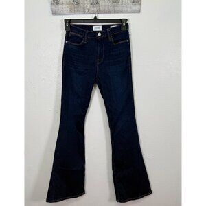 Frame jeans Le High Flare Claremore Size 28 Dark Wash 70s Western Retro Casual